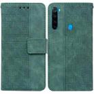 For Xiaomi Redmi Note 8T Geometric Embossed Leather Phone Case(Green) - 1