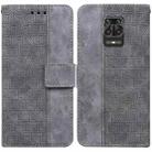 For Xiaomi Redmi Note 9 Pro / Note 9S Geometric Embossed Leather Phone Case(Grey) - 1