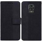 For Xiaomi Redmi Note 9 Pro / Note 9S Geometric Embossed Leather Phone Case(Black) - 1