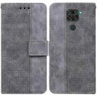 For Xiaomi Redmi Note 9 / 10X 4G Geometric Embossed Leather Phone Case(Grey) - 1