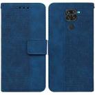 For Xiaomi Redmi Note 9 / 10X 4G Geometric Embossed Leather Phone Case(Blue) - 1