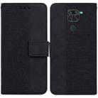 For Xiaomi Redmi Note 9 / 10X 4G Geometric Embossed Leather Phone Case(Black) - 1