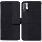 For Xiaomi Redmi Note 10 5G / Poco M3 Pro Geometric Embossed Leather Phone Case(Black) - 1