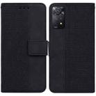 For Xiaomi Redmi Note 11 Pro 5G / 4G Foreign Version Geometric Embossed Leather Phone Case(Black) - 1