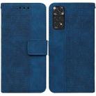 For Xiaomi Redmi Note 11 / Note 11S Geometric Embossed Leather Phone Case(Blue) - 1