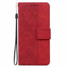 For Xiaomi Redmi Note 11 / Note 11S Geometric Embossed Leather Phone Case(Red) - 2