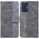 For Xiaomi Mi 11T / 11T Pro Geometric Embossed Leather Phone Case(Grey) - 1