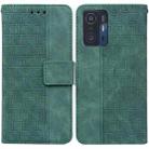 For Xiaomi Mi 11T / 11T Pro Geometric Embossed Leather Phone Case(Green) - 1