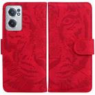 For OnePlus Nord CE 2 5G Tiger Embossing Pattern Horizontal Flip Leather Phone Case(Red) - 1