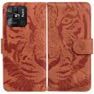 For Xiaomi Redmi 10C Tiger Embossing Pattern Horizontal Flip Leather Phone Case(Brown) - 1