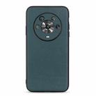 For Honor Magic4 Accurate Hole Lambskin Texture Genuine Leather Phone Case(Green) - 1