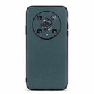 For Honor Magic4 Pro Accurate Hole Lambskin Texture Genuine Leather Phone Case(Green) - 1