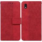 For Samsung Galaxy A01 Core Geometric Embossed Leather Phone Case(Red) - 1