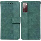 For Samsung Galaxy S20 FE 5G Geometric Embossed Leather Phone Case(Green) - 1