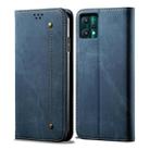 For OPPO Realme 9 Pro+ Denim Texture Casual Style Leather Phone Case(Blue) - 1