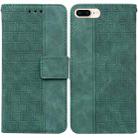 Geometric Embossed Leather Phone Case For iPhone 8 Plus / 7 Plus(Green) - 1