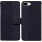 Geometric Embossed Leather Phone Case For iPhone 8 Plus / 7 Plus(Black) - 1