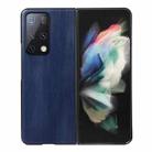 For Huawei Mate X2 Yellow Cow Texture PU Phone Case(Blue) - 1