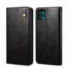 For OPPO Realme 9 Pro Simple Wax Crazy Horse Texture Horizontal Flip Leather Phone Case with Card Slots & Holder(Black) - 1