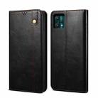 For OPPO Realme 9 Pro+ Simple Wax Crazy Horse Texture Horizontal Flip Leather Phone Case with Card Slots & Holder(Black) - 1