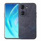 For Honor 60 Pro Cowhide Texture PU Phone Case(Blue) - 1