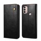 For Motorola Moto E40 / E30 / E20 Oil Wax Crazy Horse Texture Leather Phone Case(Black) - 1