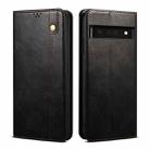 For Google Pixel 6a Oil Wax Crazy Horse Texture Leather Phone Case(Black) - 1