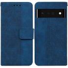 For Google Pixel 6 Pro Geometric Embossed Leather Phone Case(Blue) - 1