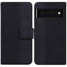 For Google Pixel 6 Pro Geometric Embossed Leather Phone Case(Black) - 1