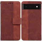 For Google Pixel 6 Geometric Embossed Leather Phone Case(Brown) - 1