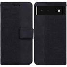 For Google Pixel 6 Geometric Embossed Leather Phone Case(Black) - 1