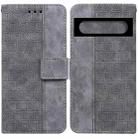 For Google Pixel 7 Pro 5G Geometric Embossed Leather Phone Case(Grey) - 1