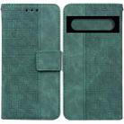 For Google Pixel 7 Pro 5G Geometric Embossed Leather Phone Case(Green) - 1