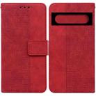 For Google Pixel 7 Pro 5G Geometric Embossed Leather Phone Case(Red) - 1