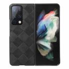 For Huawei Mate X2 Weave Plaid PU Phone Case(Black) - 1