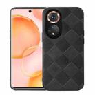 For Honor 50 Weave Plaid PU Phone Case(Black) - 1