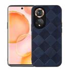 For Honor 50 Weave Plaid PU Phone Case(Blue) - 1