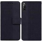 For Sony Xperia L4 Geometric Embossed Leather Phone Case(Black) - 1