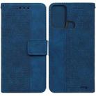 For ZTE Blade A52 Geometric Embossed Leather Phone Case(Blue) - 1