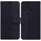 For ZTE Blade A52 Geometric Embossed Leather Phone Case(Black) - 1