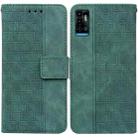 For ZTE Blade A72 / V40 Vita Geometric Embossed Leather Phone Case(Green) - 1