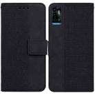 For ZTE Blade A72 / V40 Vita Geometric Embossed Leather Phone Case(Black) - 1