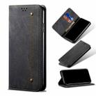 For Motorola Moto E40 / E30 / E20 Denim Texture Flip Leather Phone Case(Black) - 1