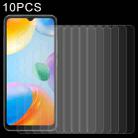 10 PCS 0.26mm 9H 2.5D Tempered Glass Film For Xiaomi Redmi 10C / 10 India Version / Civi 1S / Poco C40 - 1