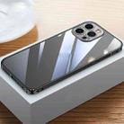 For iPhone 13 Pro Metal Frame HD Transparent Phone Case (Black) - 1