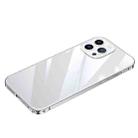For iPhone 13 Metal Frame HD Transparent Phone Case(Silver) - 2