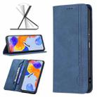 For Xiaomi Redmi Note 11 Pro International Version Magnetic RFID Blocking Anti-Theft Leather Phone Case(Blue) - 1