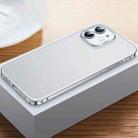 For iPhone 12 Frosted Phone Case with Lens Protection(Silver) - 1
