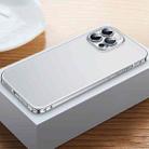 For iPhone 12 Pro Max Frosted Phone Case with Lens Protection(Silver) - 1