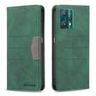 For OPPO Realme 9 Pro Magnetic Splicing Leather Phone Case(Green) - 1